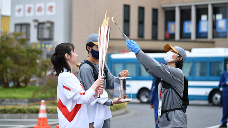 Relevo de la Antorcha Olímpica Día 1 en Gunma