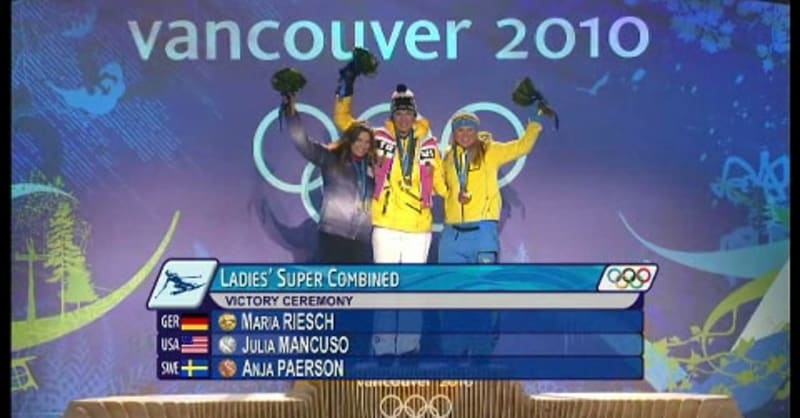 Women S Super Combined Podium Alpine Skiing Vancouver