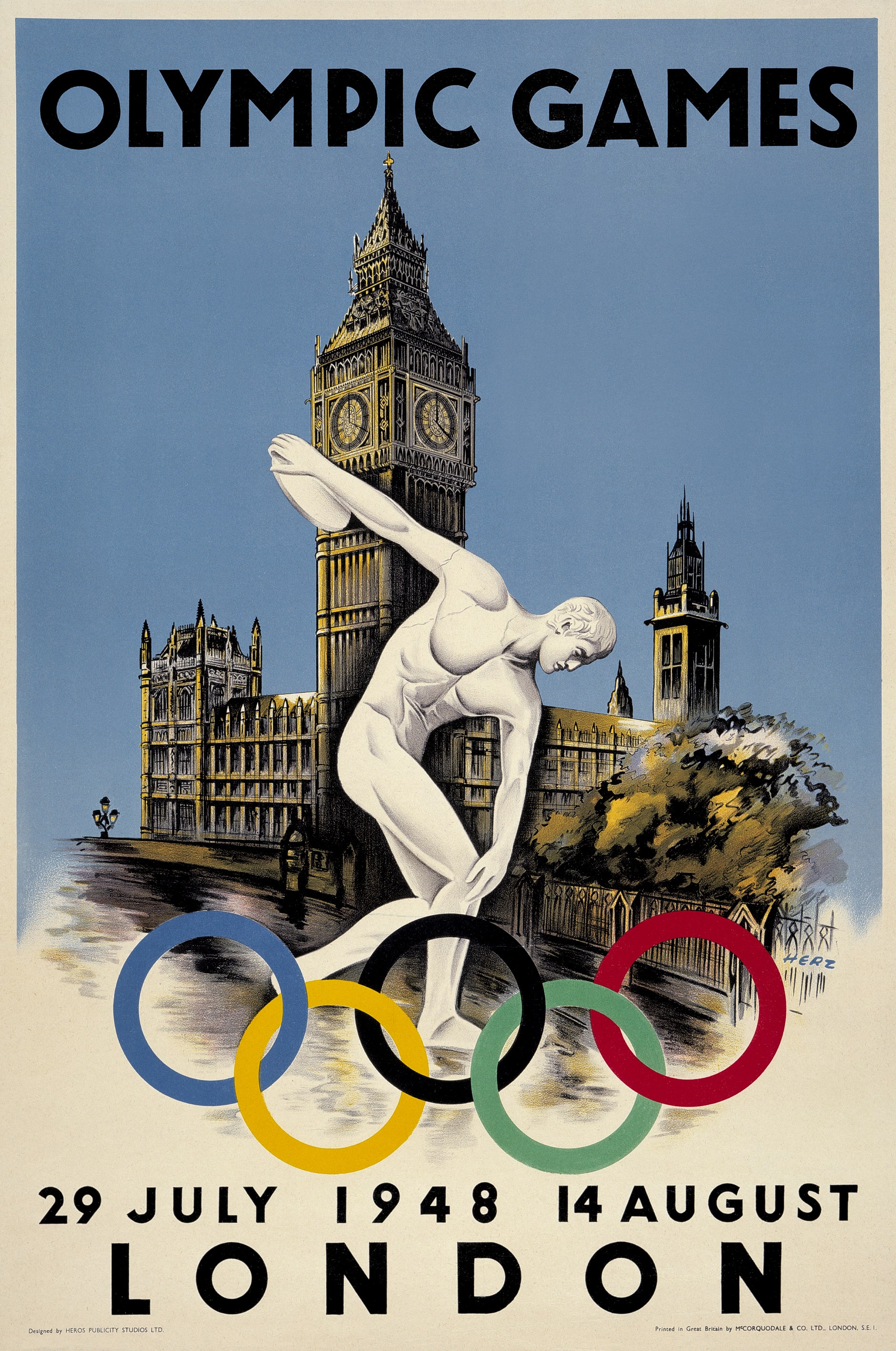 ロンドン1948オリンピックロゴ、ポスター＆大会ルック
