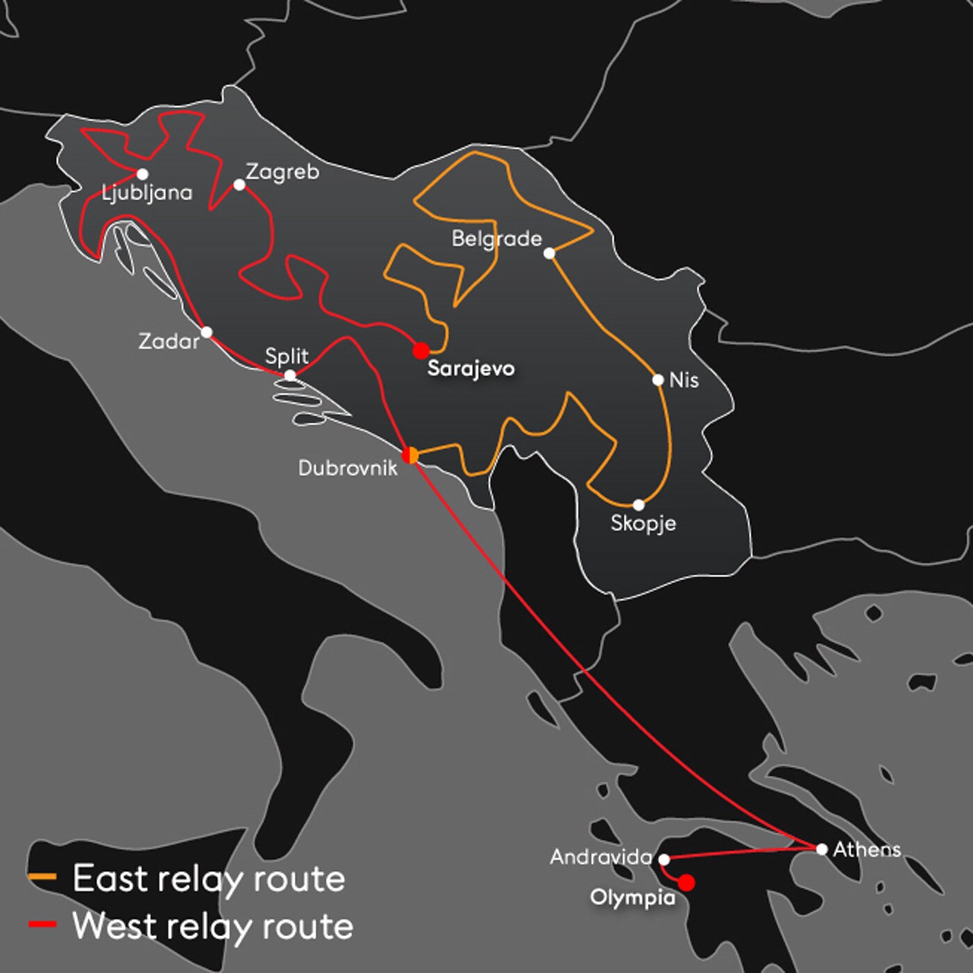サラエボ1984オリンピック聖火リレー - ハイライト