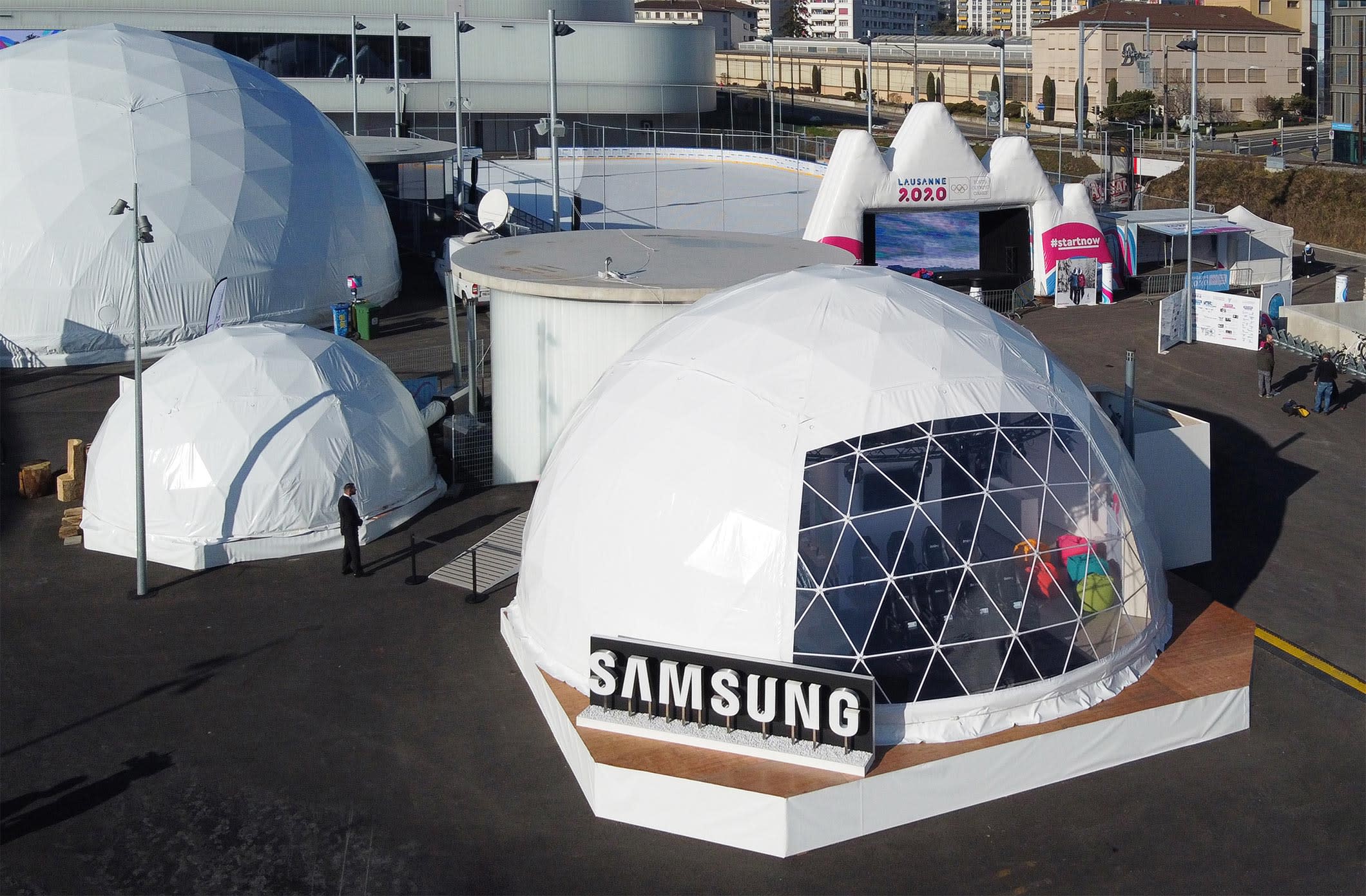 Samsung engaging with athletes and fans at Lausanne 2020