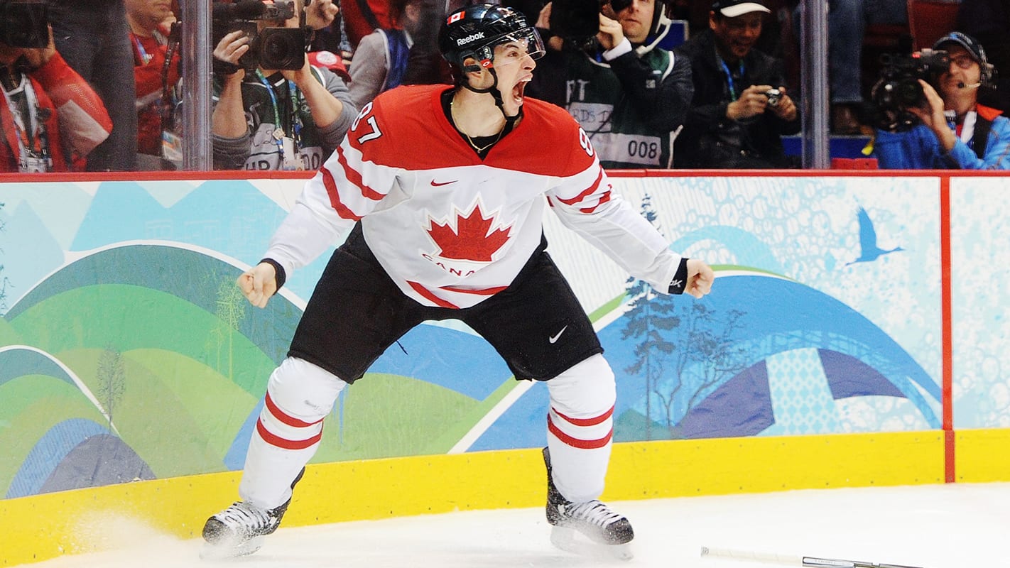 Men's Sidney Crosby Canada Hockey Red 2022 Beijing Winter Olympic