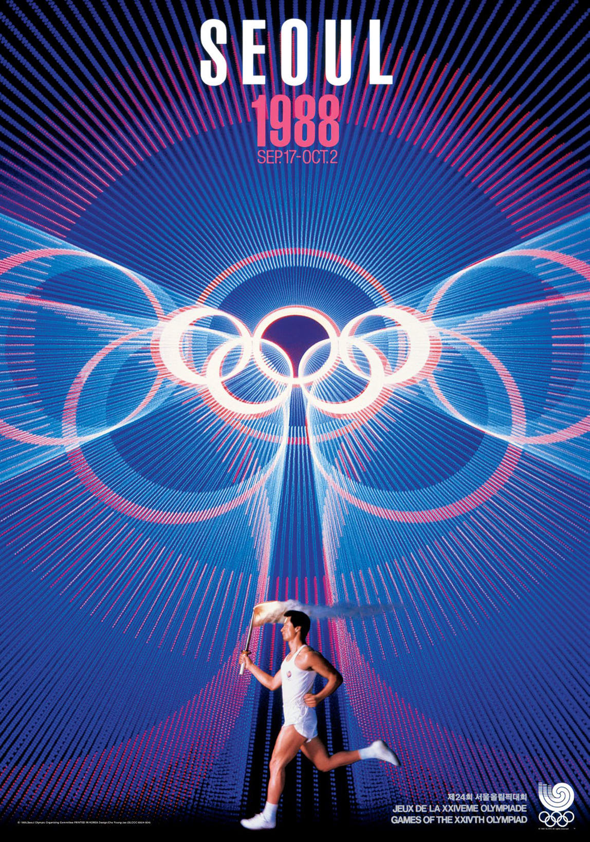 Seoul 1988 Olympic logo, poster design & look of the games