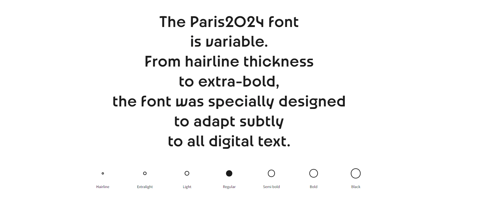 The paris 2024 Font