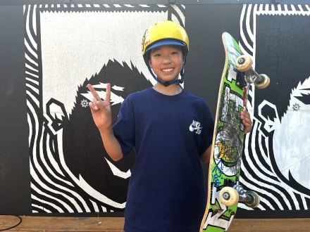 怪我すると痛いけど、大会が楽しい」中学1年生のスケートボーダー吉沢