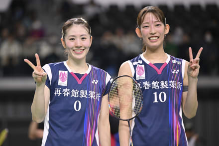 バドミントン 志田千陽 松山奈未 直筆サイン入り写真 シダマツペア オリンピック バドミントン 志田千陽 松山奈未 直筆サイン入り写真