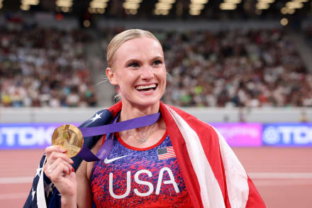 World Athletics Championships Tokyo 2025: Katie Moon wins pole vault  showdown with Sandi Morris to complete three-peat at World Championships -  results