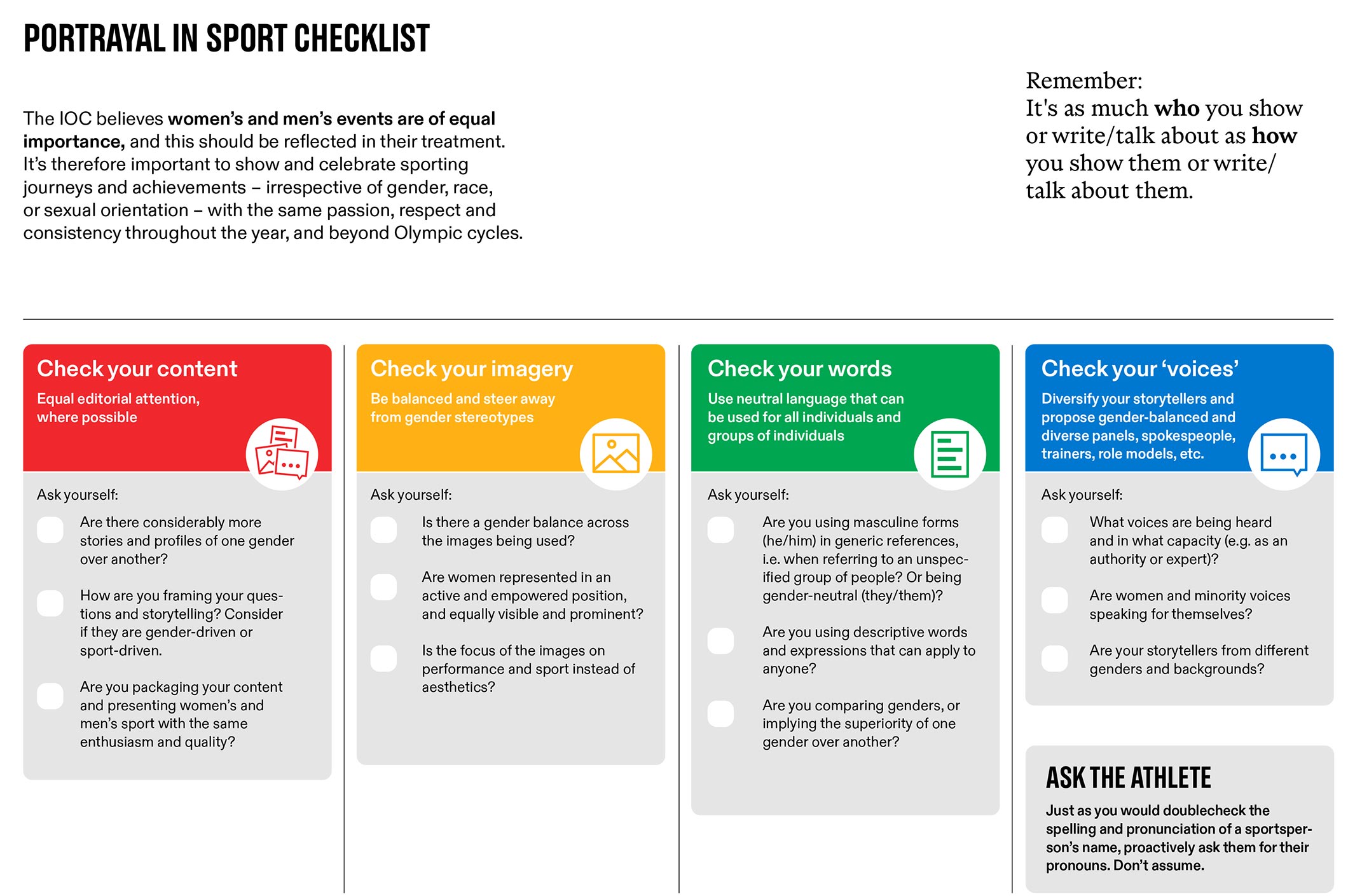 New IOC guidelines to ensure gender-equal, fair and inclusive ...