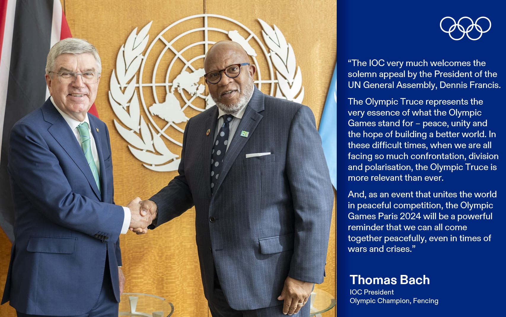 IOC Welcomes United Nations’ Solemn Appeal To Observe Olympic Truce For ...