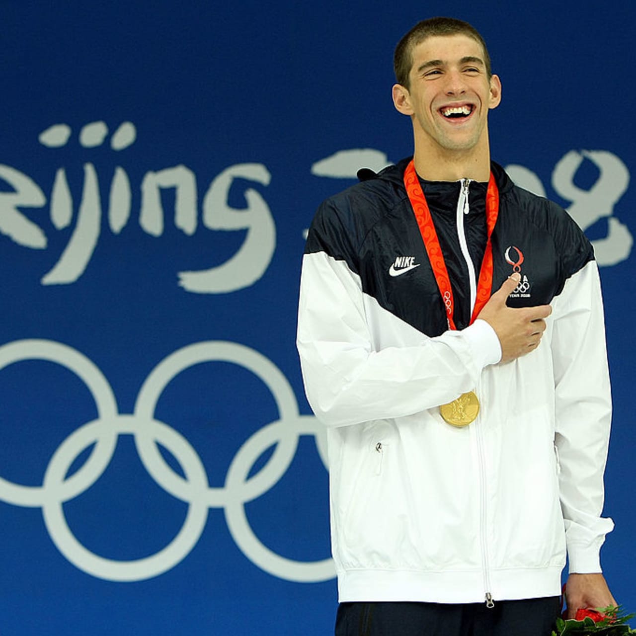 Michael Phelps II - Sus ocho medallas de oro en Beijing 2008, image size:1280x1280