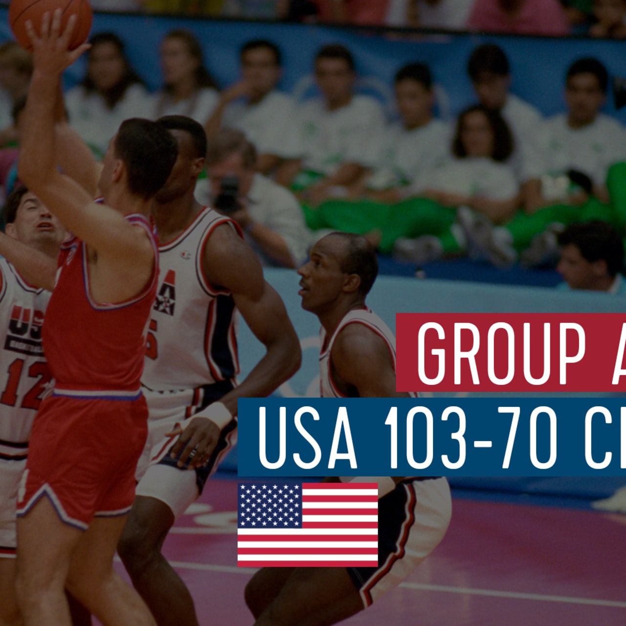 アメリカ vs クロアチア（グループA）| バルセロナ1992ドリームチーム