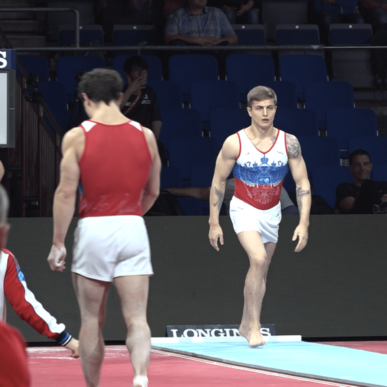 WATCH: Russian men train on vault at World Championships