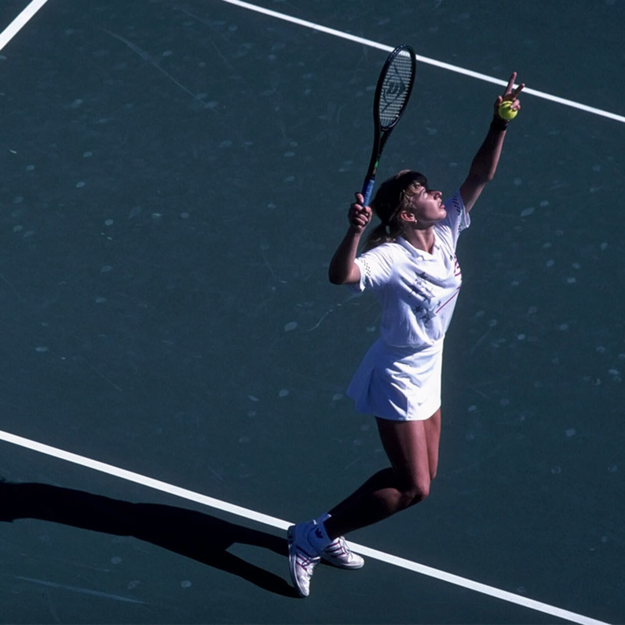 女子テニス　チャンピオン　ガブリエラ・サバティーニ 　直筆サイン入りフォト ソウル1988 - シュテフィ・グラフ対ガブリエラ・サバティーニ