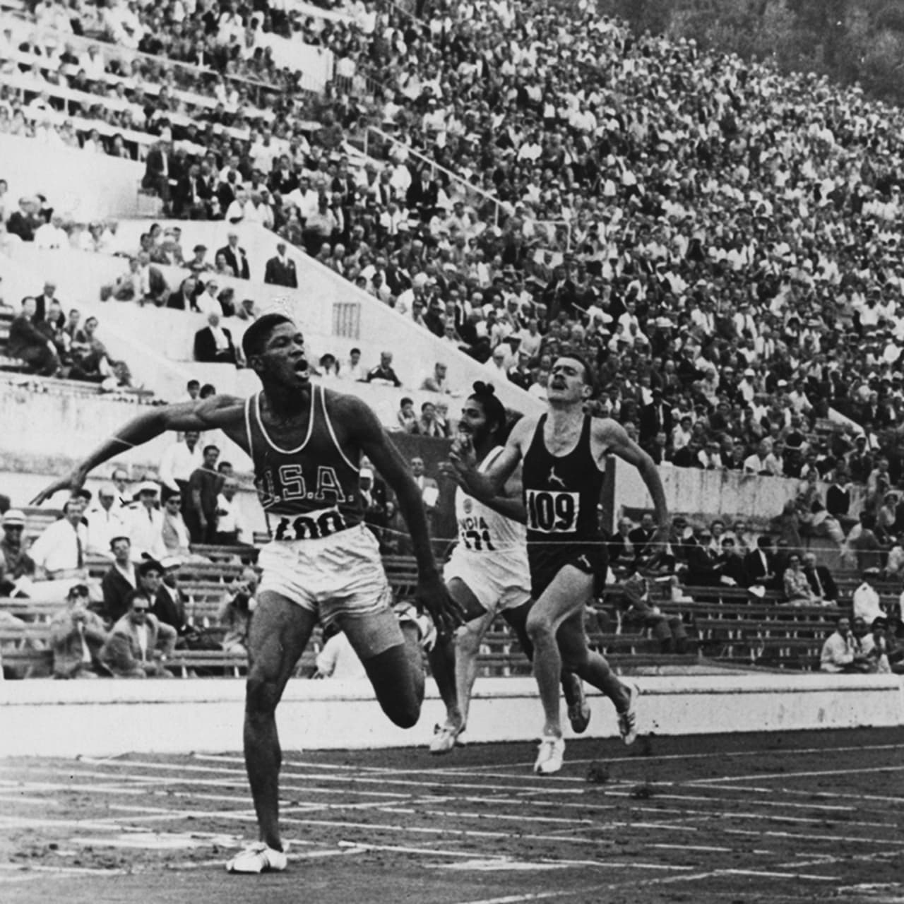 哈里获罗马奥运男子100米冠军