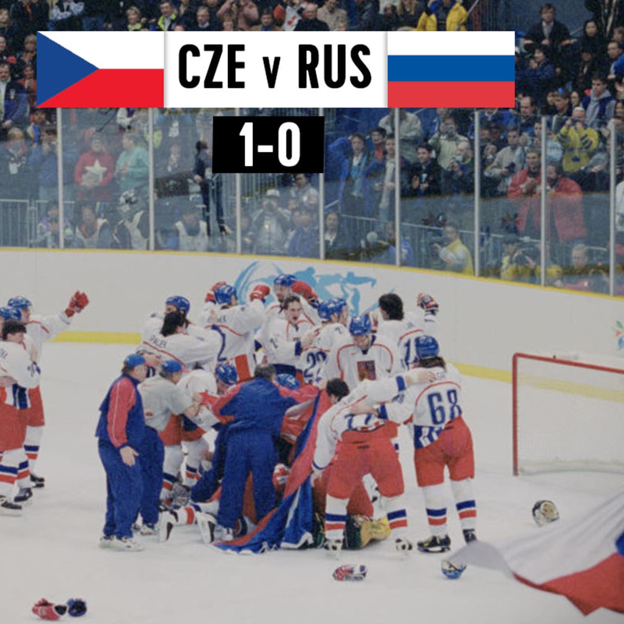 CZE vs RUS, Herren Eishockey Finale Nagano 1998 Wiederholung