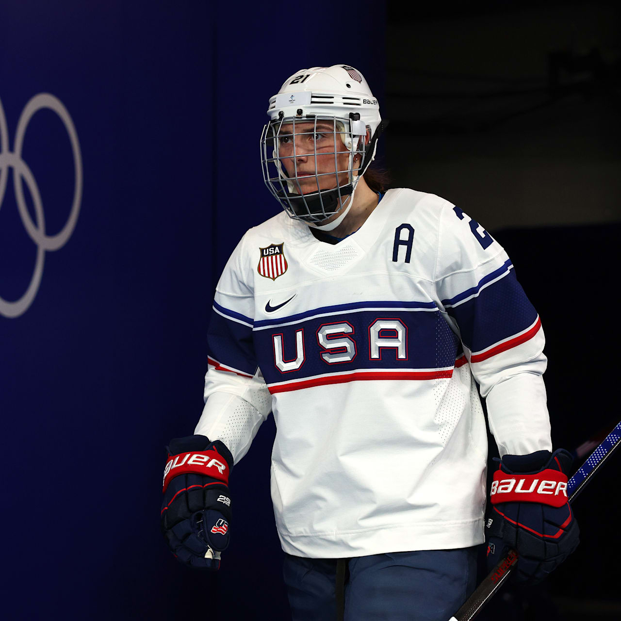 Nike USA Hockey Hilary Knight Home 2022 Olympic Jersey