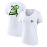 Woman LA28 Neon Tag V-Neck T-Shirt