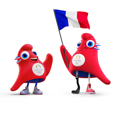 La mascotte de Paris 2024 - Esprit Basket Caisse d'Epargne