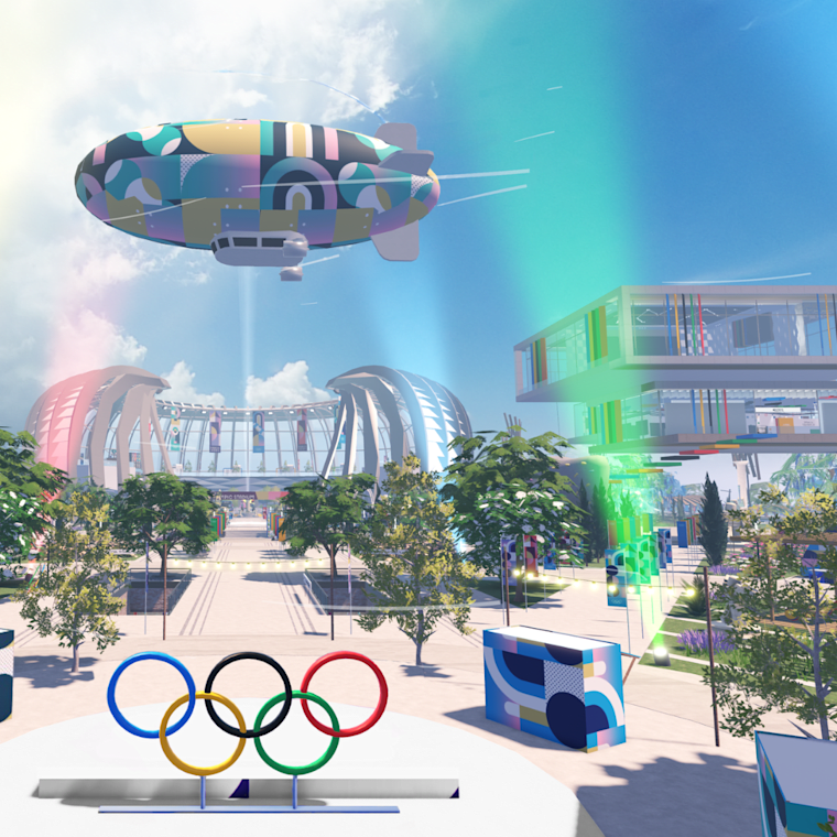 플레이어는 여기 로블록스 올림픽 월드에 모입니다