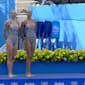 Pareja rusa gana el oro en nado sincronizado