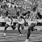 The men's 100m final at Tokyo 1964 and victory for...
