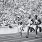 Jesse Owens immortalized by his fourth gold medal