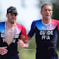 Para triathlon PTVI : les Français Thibaut Rigaudeau et Antoine Perel montent sur le...