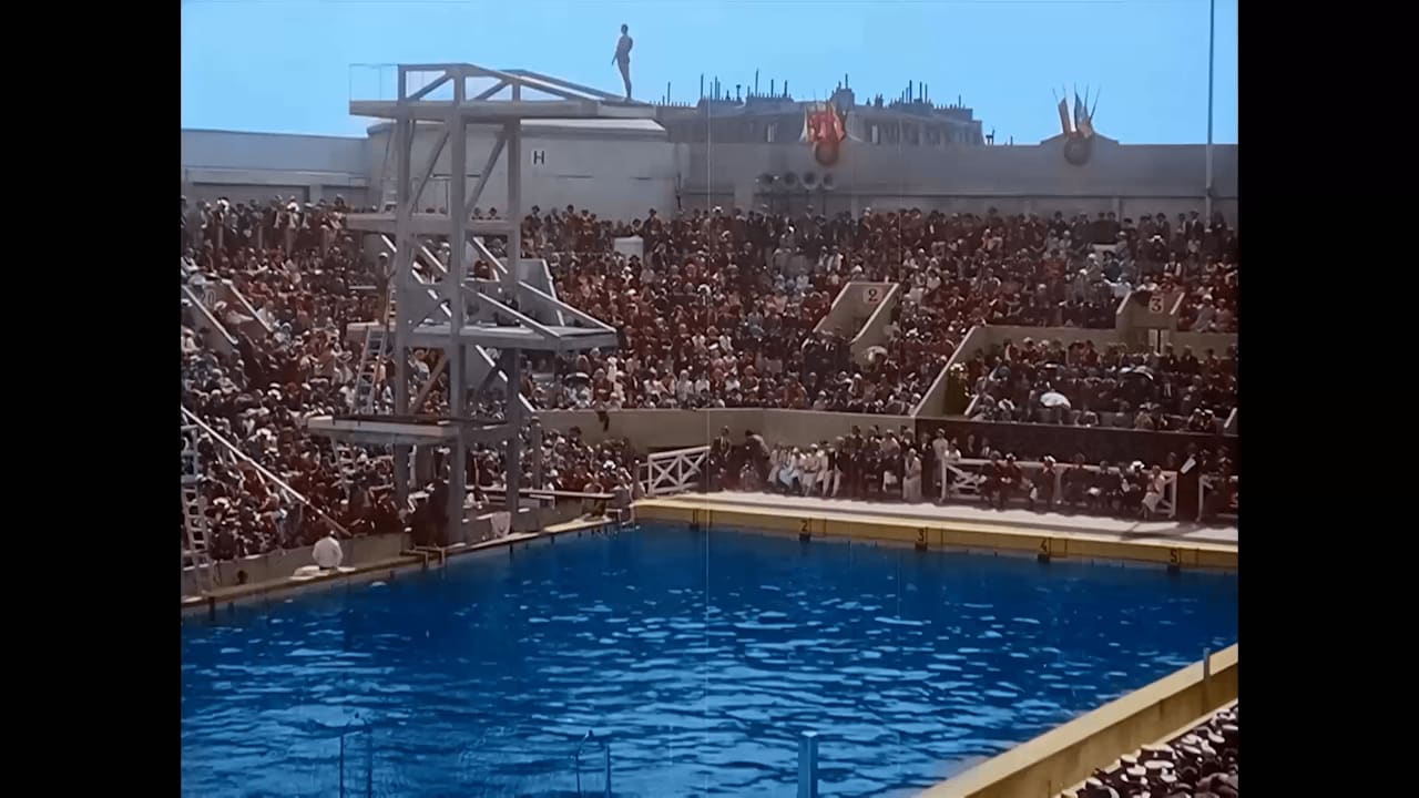 Paris 1924 in Colour Swimming