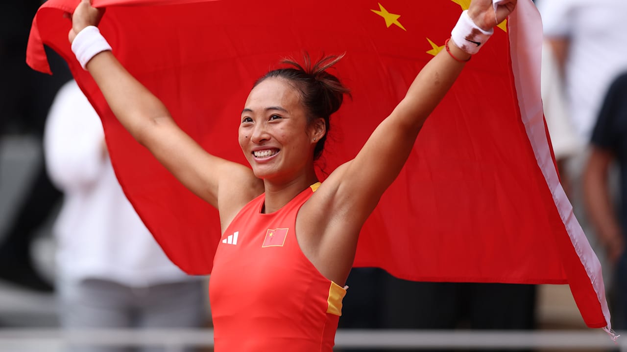 Swiatek (POL) vs. Zheng (CHN) Damen Einzel Halbfinale Tennis