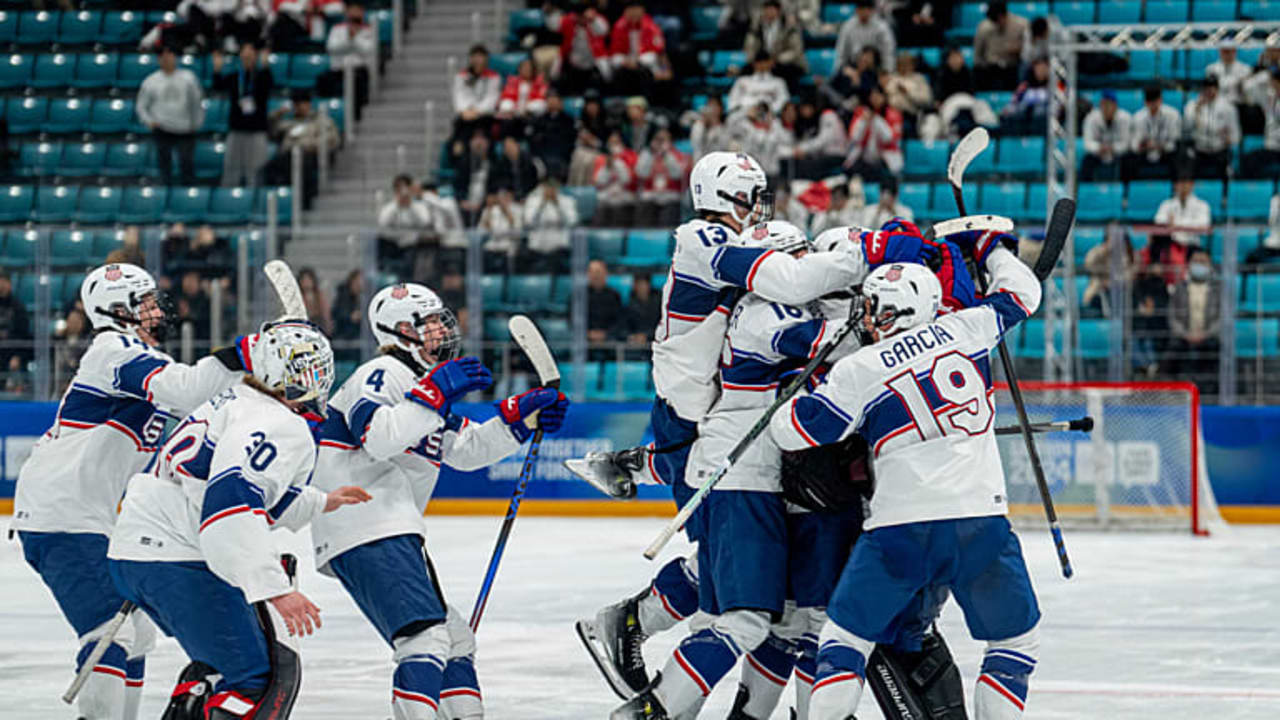 Men's 6Team Semifinal CAN USA Ice Hockey Winter Youth Olympic