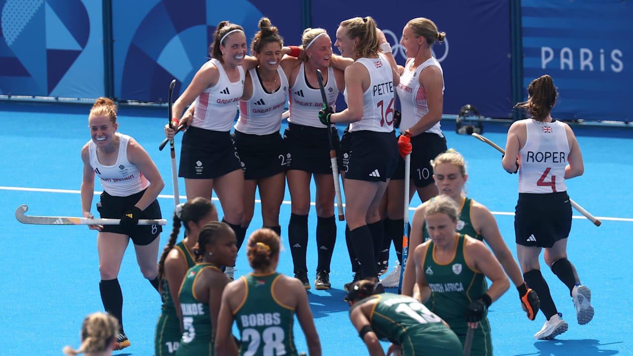 Damen Vorrunde RSAGBR Hockey Olympische Spiele Paris 2024