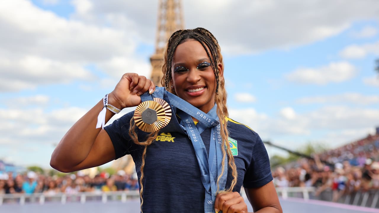 Olympic champion Rebeca Andrade Proud to be a black woman in Brazil