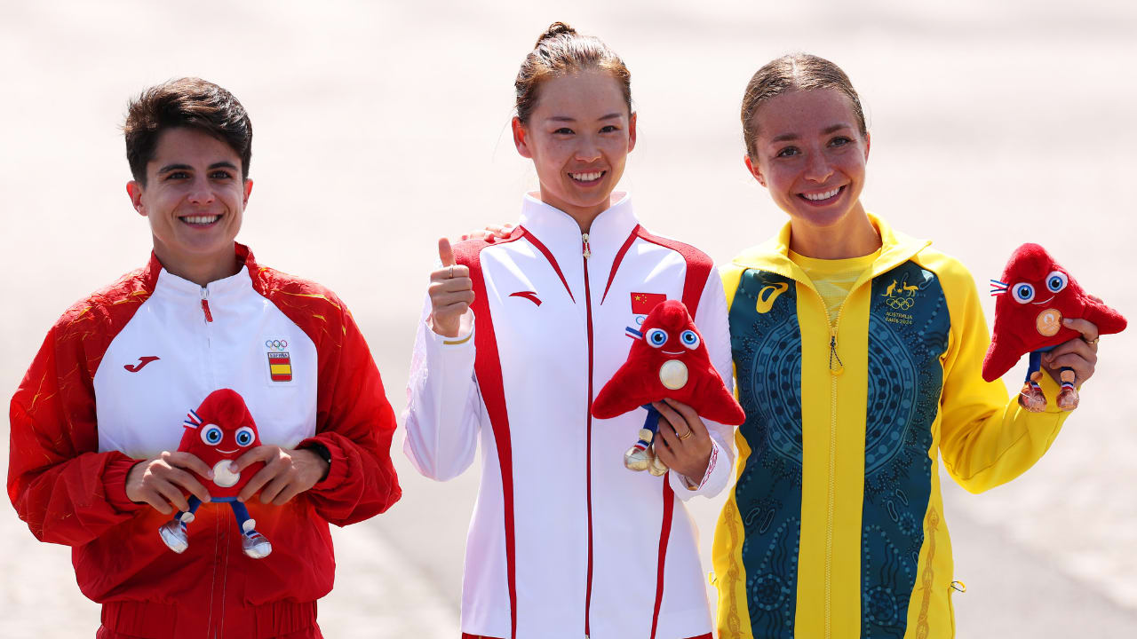 China's Jiayu Yang wins gold in women's 20km race walk with Perez and Montag claiming medals | Paris 2024 highlights