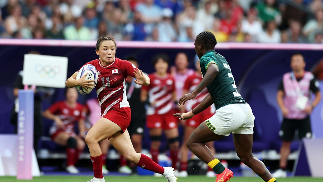 JPN vs. RSA Viertelfinale 1 Damen 7erRugby Olympische Spiele Paris