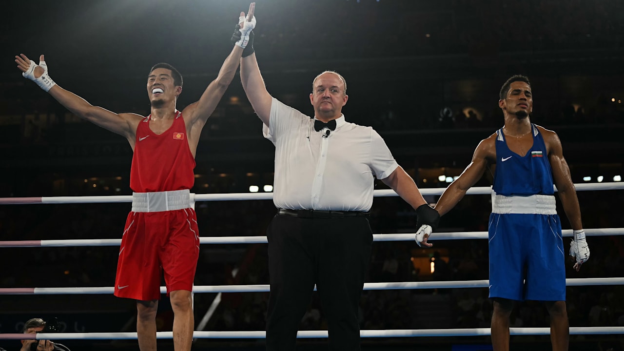 Abdumalik Khalokov (UZB) v Munarbek Seiitbek Uulu (KGZ) - Men's 57kg Final | Boxing | Olympic Games Paris 2024