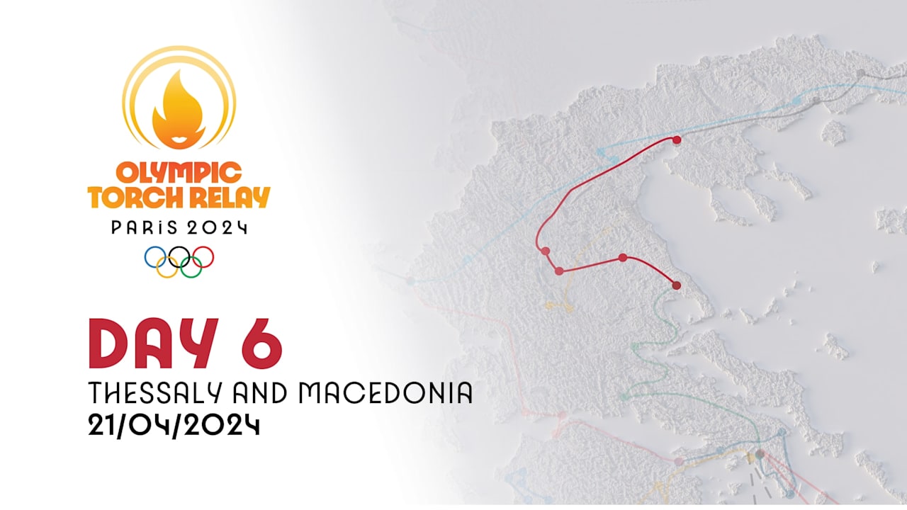 Olympic Torch Relay Day 6 Thessaly & Macedonia Olympic Games Paris 2024
