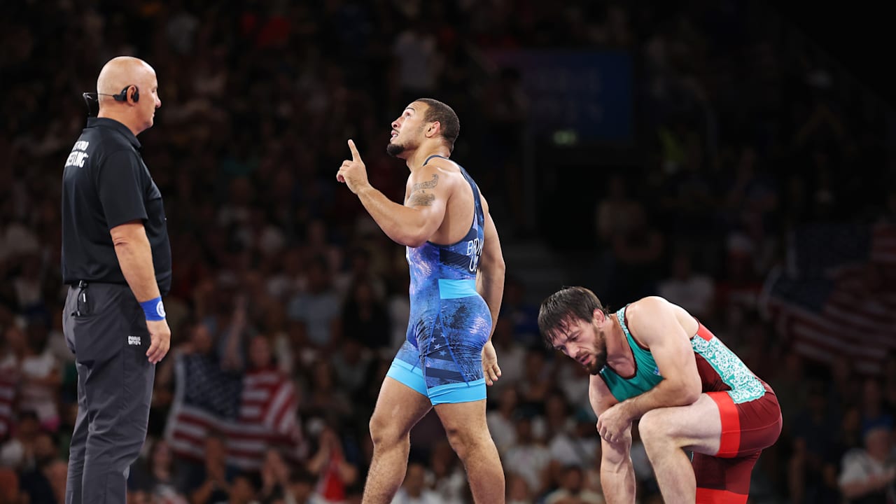 Wrestling M Freestyle 86kg Bronze Medal Match Aaron Brooks Paris 2024 Highlight
