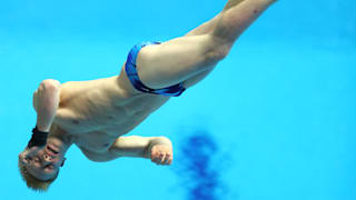 Andrew Capobianco of the United States competes in the Mixed Team Event Final on day five of the Gwangju 2019 FINA World Championships at Nambu International Aquatics Centre on July 16, 2019 in Gwangju, South Korea. (Photo by Maddie Meyer/Getty Images)