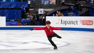 Shoma Uno in Monday practice in Saitama.