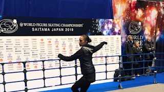Alina Zagitova before practice