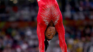 RIO DE JANEIRO, BRAZIL - AUGUST 14:  Simone Biles of the United States competes in the Women's Vault Final on Day 9 of the Rio 2016 Olympic Games at the Rio Olympic Arena on August 14, 2016 in Rio de Janeiro, Brazil.  (Photo by Ryan Pierse/Getty Images)
