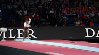 Mélanie de Jesus dos Santos vaults at the 2019 World Championships (Photo: Olympic Channel)