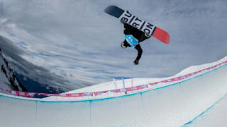 Eliot Golay SUI takes part in practice for the Snowboarding Halfpipe at Leysin Park. The Winter Youth Olympic Games, Lausanne, Switzerland, Friday 17 January 2020. Photo: OIS/Simon Bruty.