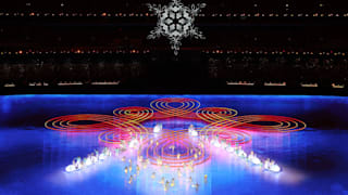 The Olympic Cauldron is seen inside of the Beijing National Stadium