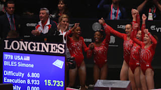 Team USA celebrates gold at the 2015 World Championships