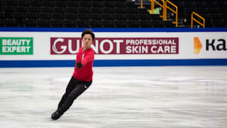 Shoma Uno in Monday practice in Saitama.