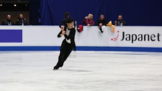 Nathan Chen in final practice before the men's short program.