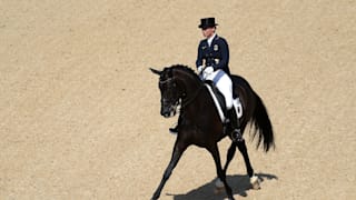 Isabel Werth puts Weihegold Old through his paces at the dressage event during Rio 2016