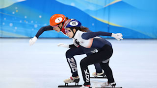 Suzanne Schulting (NED) and Choi Minjeong (KOR)