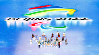 Performers are seen during the Opening Ceremony of the Beijing 2022 Winter Paralympics 